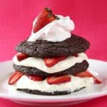Dark Chocolate Strawberry Shortcakes with Amaretto Cream Dark Chocolate Strawberry Shortcakes with Amaretto Cream