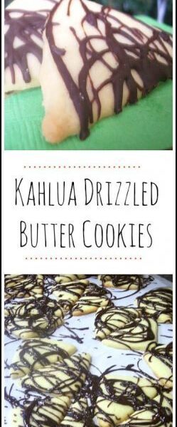 Kahlua Drizzled Butter Cookies recipe - easy homemade butter cookies with chocolate and kahlua. SnappyGourmet.com