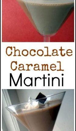 Chocolate Caramel Martini recipe - an easy cocktail drink. SnappyGourmet.com