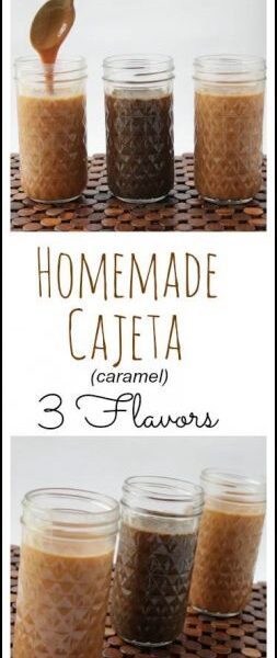 Homemade Cajeta (caramel) recipe - easy homemade dessert sauce in 3 Flavors! SnappyGourmet.com