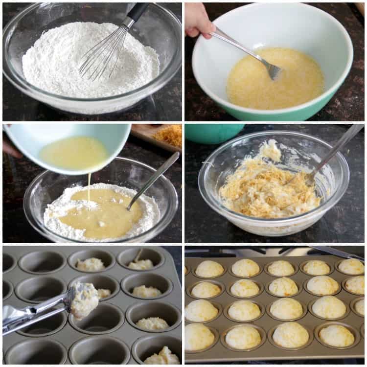 steps of making muffins