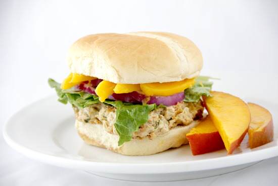 Caribbean Mango Chicken Burgers Recipe | SnappyGourmet.com