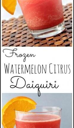 Frozen Watermelon Citrus Daiquiri cocktail recipe - easy homemade summer classic drink! SnappyGourmet.com