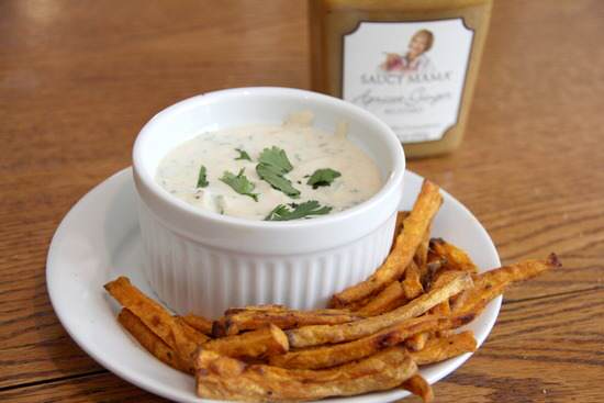 Caribbean Sweet Potato Baked Fries & Tangy Apricot Dipping Sauce Recipe | SnappyGourmet.com