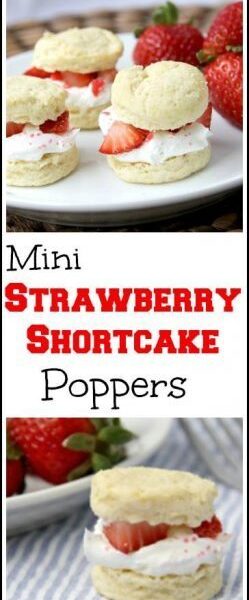 Strawberry Shortcake Poppers - homemade mini strawberry shortcakes recipe with SECRET ingredient! SnappyGourmet.com