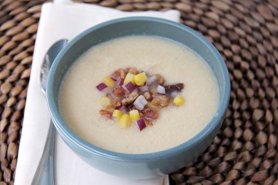 Creamy Parmesan Cauliflower Soup Recipe | SnappyGourmet.com