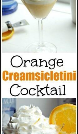 Orange Creamsicletini Cocktail recipe - easy homemade drink and twist on orange creamsicles. SnappyGourmet.com