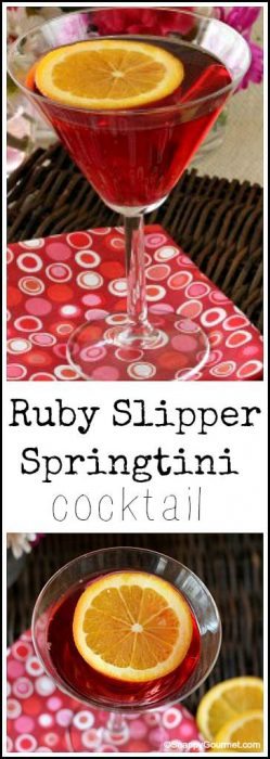 Ruby Slipper Sprintini cocktail recipe - easy homemade drink with tea! SnappyGourmet.com