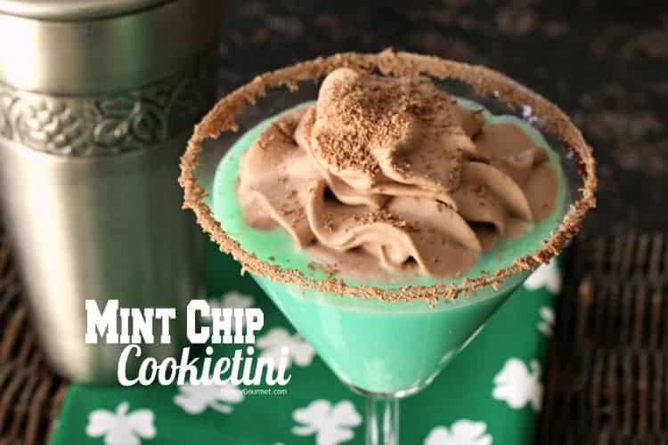 Mint Chip Cookietini - easy mint chocolate martini like a thin mint shot!