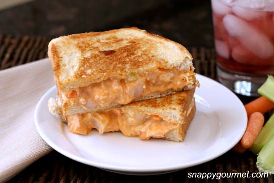 Buffalo Shrimp Grilled Cheese Sandwich Recipe | SnappyGourmet.com