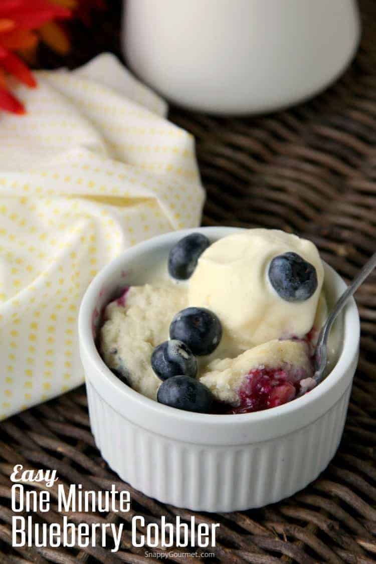 Easy Blueberry Cobbler Recipe - how to make blueberry cobbler in one minute