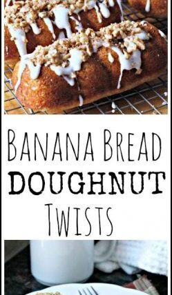 Banana Bread Doughnut Twists - easy homemade doughnut recipe | SnappyGourmet.com