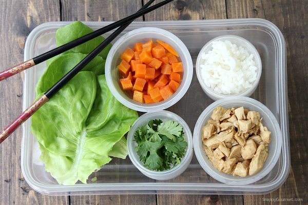 Easy Chicken Lettuce Wraps - quick healthy dinner recipe with an easy teriyaki sauce | SnappyGourmet.com