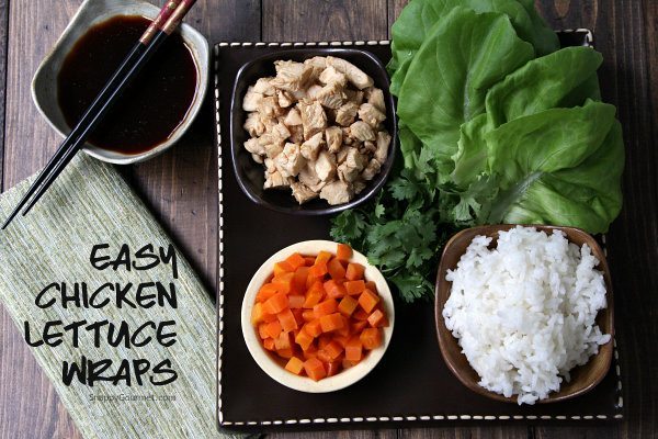 Easy Chicken Lettuce Wraps - quick healthy dinner recipe with an easy teriyaki sauce | SnappyGourmet.com