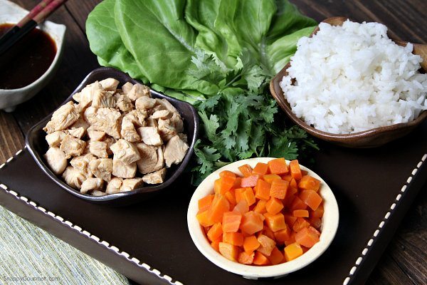 Easy Chicken Lettuce Wraps - quick healthy dinner recipe with an easy teriyaki sauce | SnappyGourmet.com