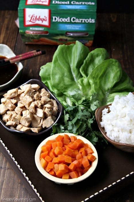 Easy Chicken Lettuce Wraps - quick healthy dinner recipe with an easy teriyaki sauce | SnappyGourmet.com