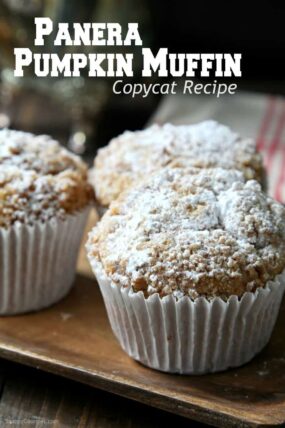 Panera Pumpkin Muffin Recipe - easy copycat recipe for their jumbo muffins! SnappyGourmet.com