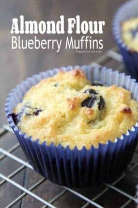 Almond Flour Blueberry Muffins Recipe - easy gluten free muffins with blueberries and orange