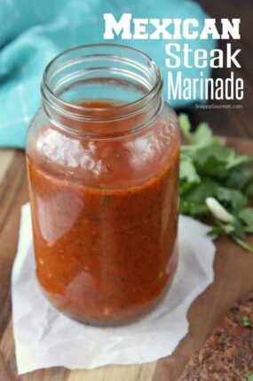 Mexican Steak Marinade Recipe - the best quick and easy steak marinade with tomato, lime, garlic, cilantro, and chipotle