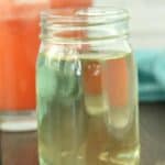 Mint Simple Syrup in mason jar