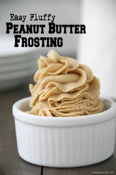 Peanut Butter Frosting in white ramekin