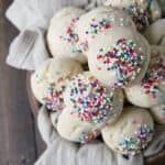 close up of sprinkle cookies