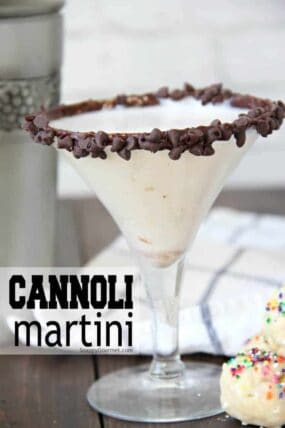 Cannoli Martini in glass