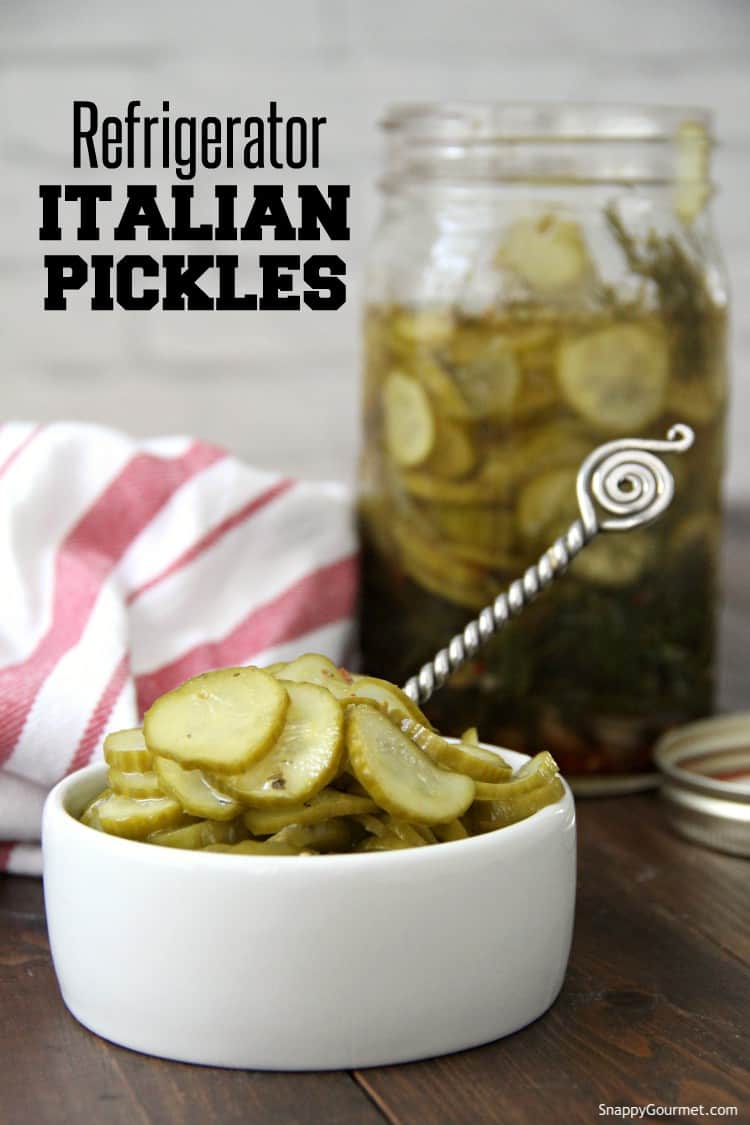 Refrigerator Italian Pickles No Canning Snappy Gourmet