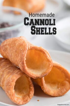 homemade unfilled fried cannoli shells