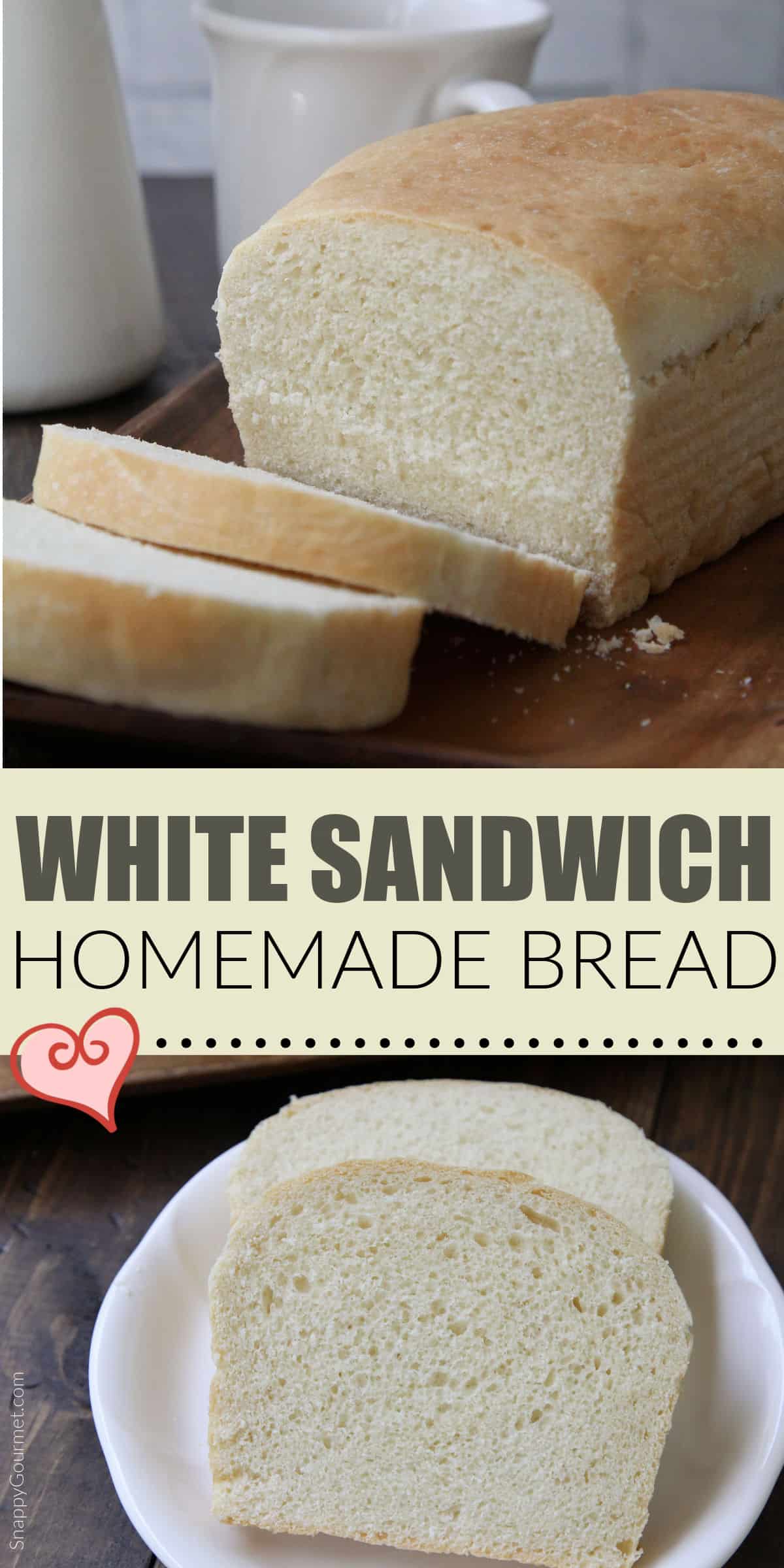 collage of white sandwich bread