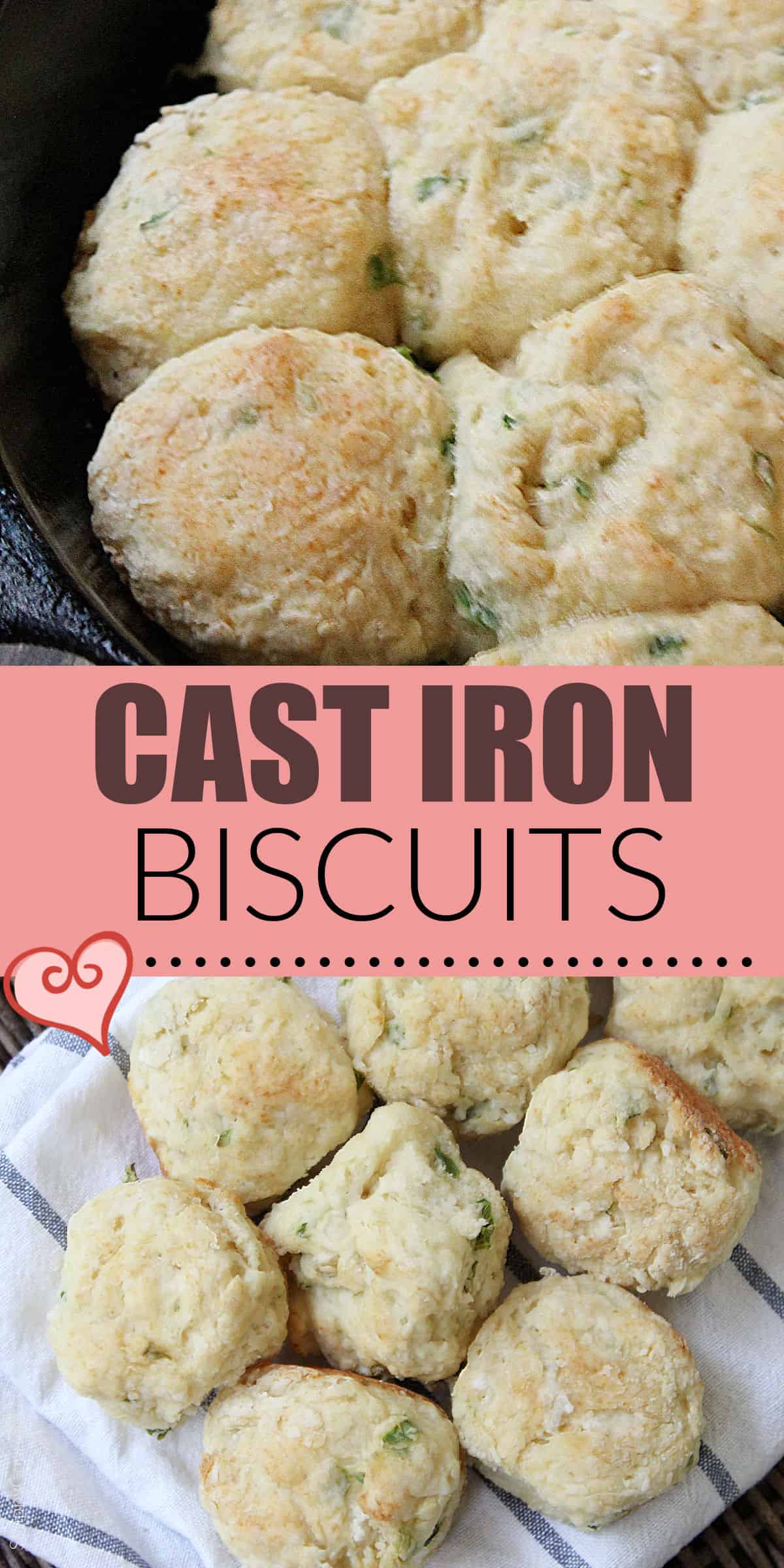 collage of cast iron biscuits