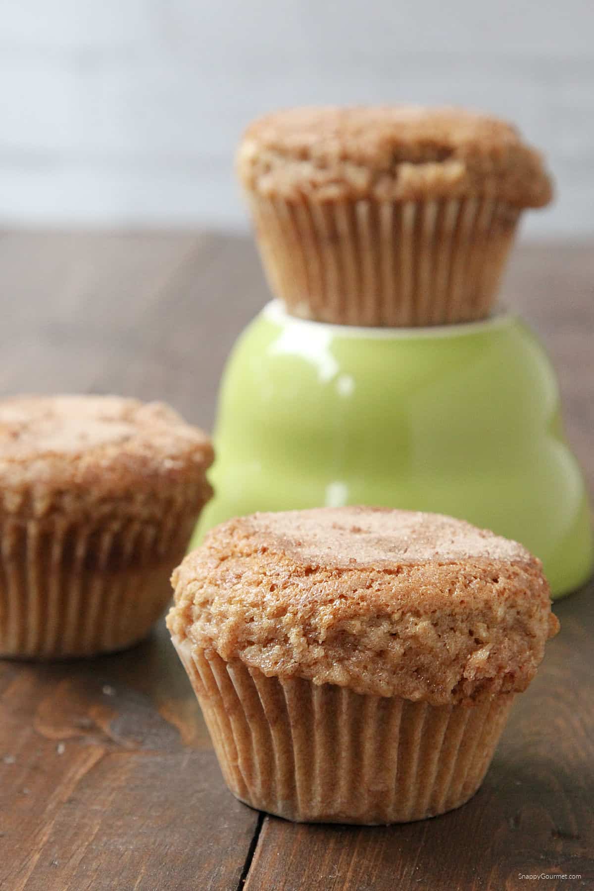 cinnamon muffins on counter