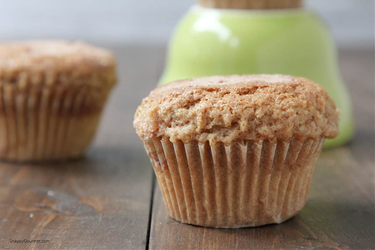 cinnamon muffin on countertop