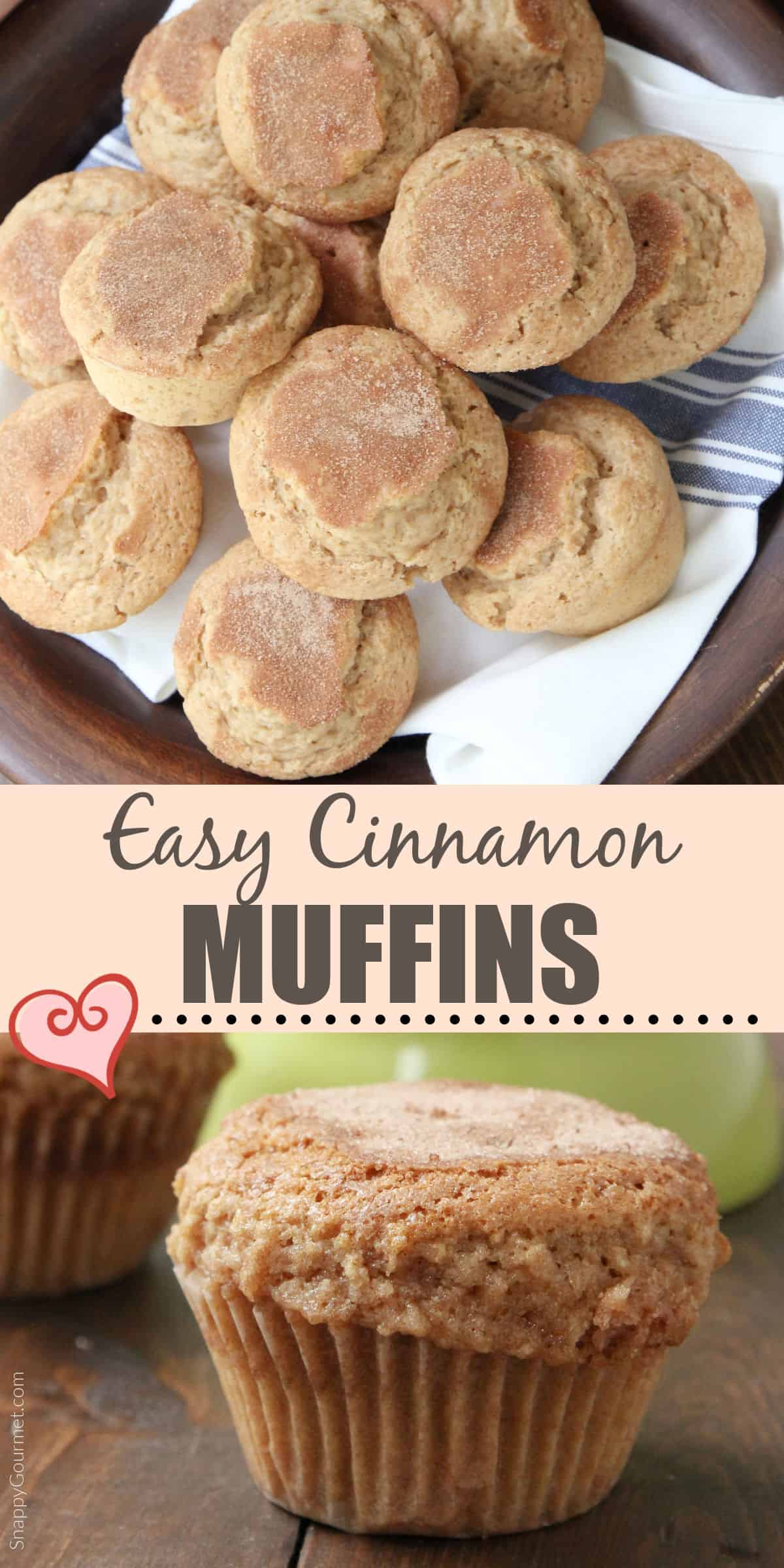 collage of CINNAMON MUFFINS 