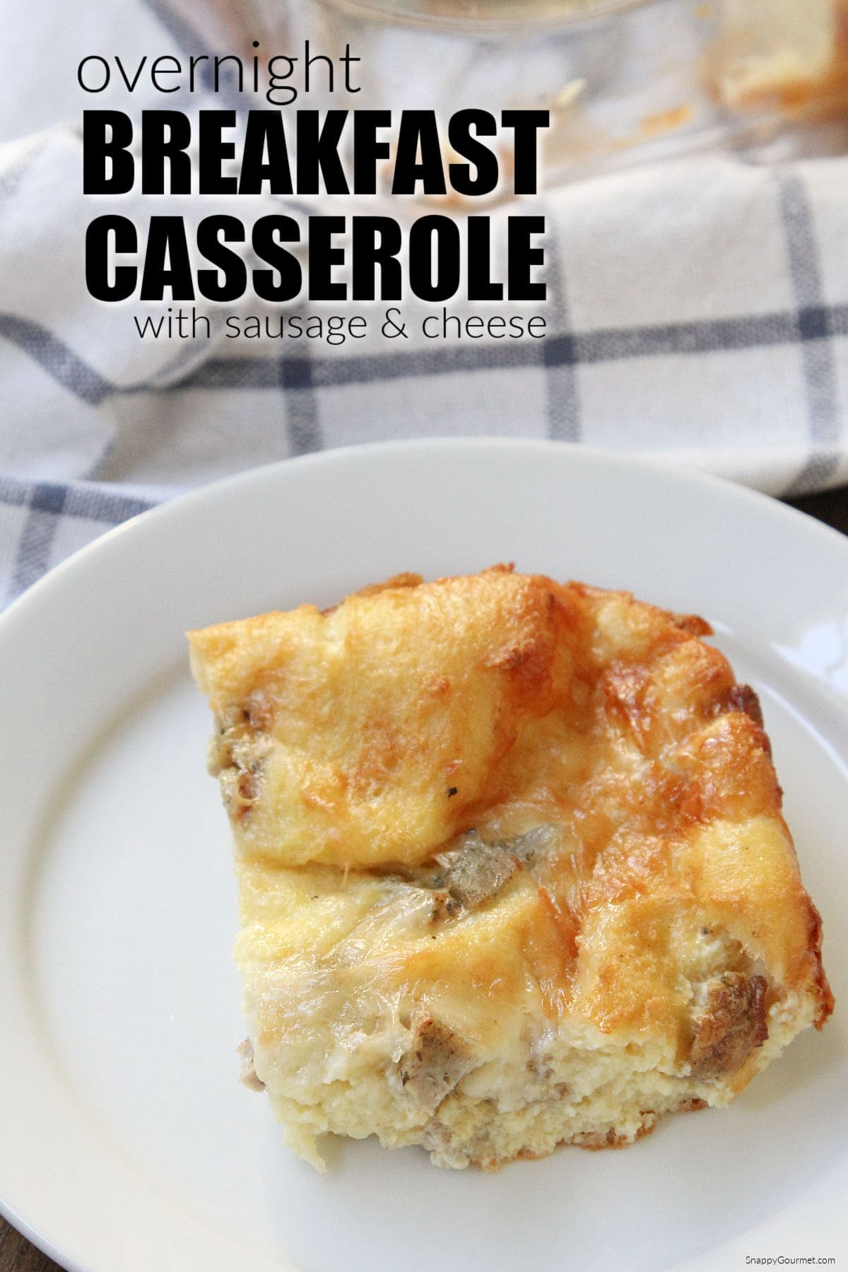 slice of Breakfast Casserole on plate