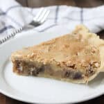 slice of Chocolate Walnut Cookie Pie on plate