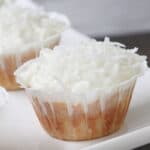 homemade Coconut Cupcakes on cake platter
