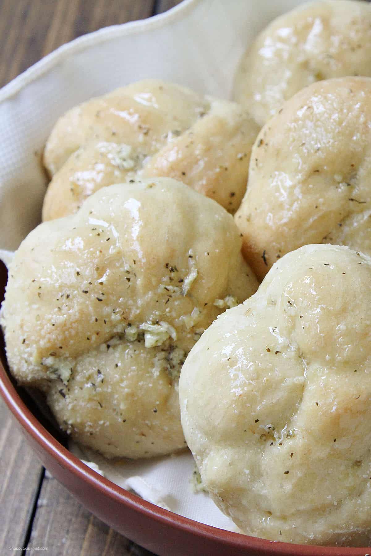 Garlic Knots closeup of Garlic Knots