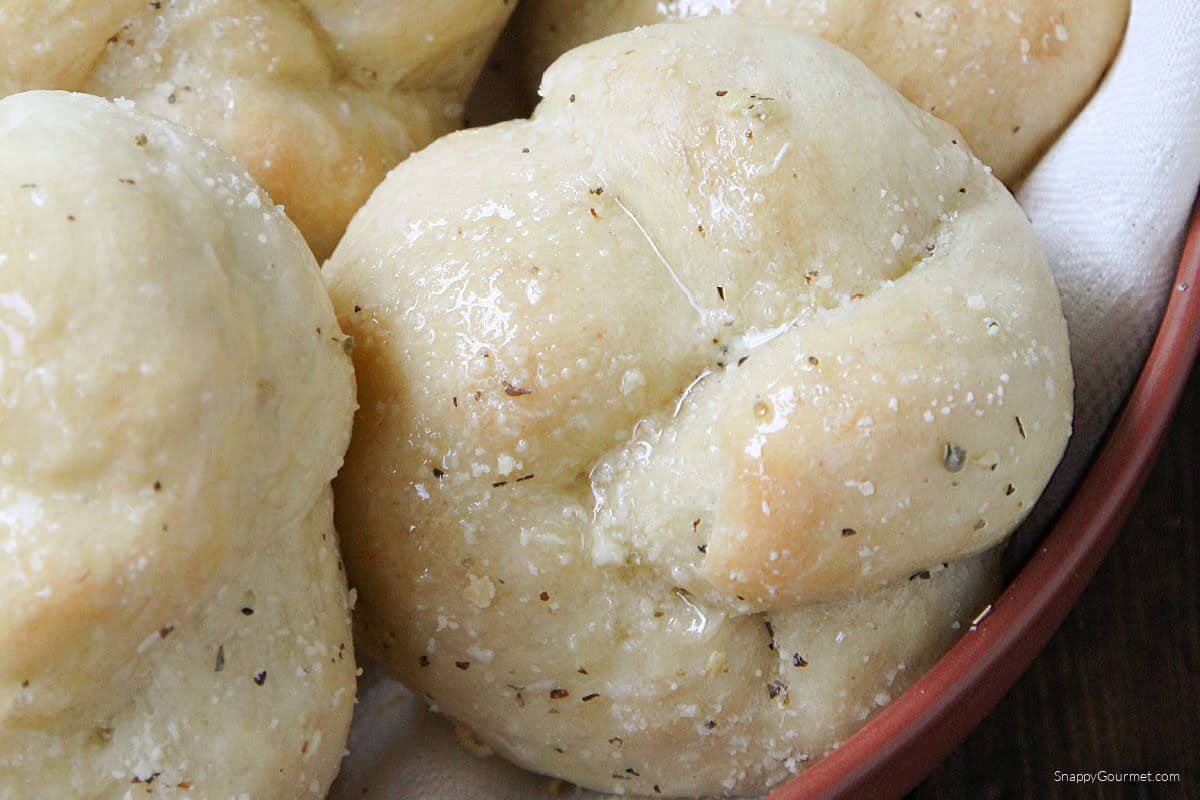 Garlic Knots closeup of Garlic Knot