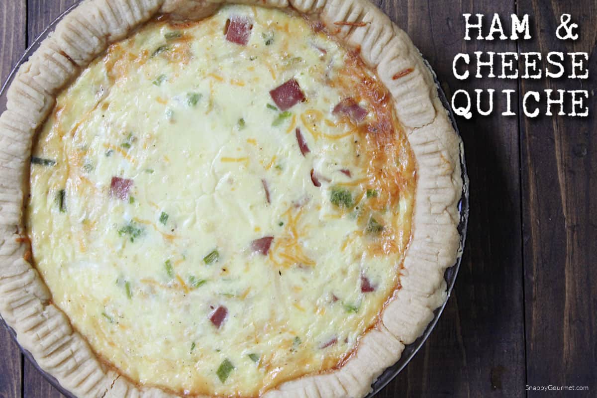 Ham and Cheese Quiche Ham and Cheese Quiche in pie plate