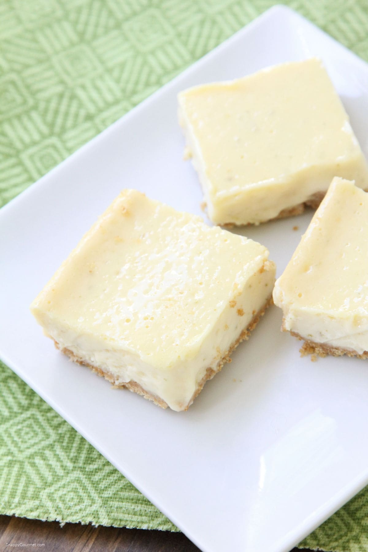 Key Lime Pie Bars on plate