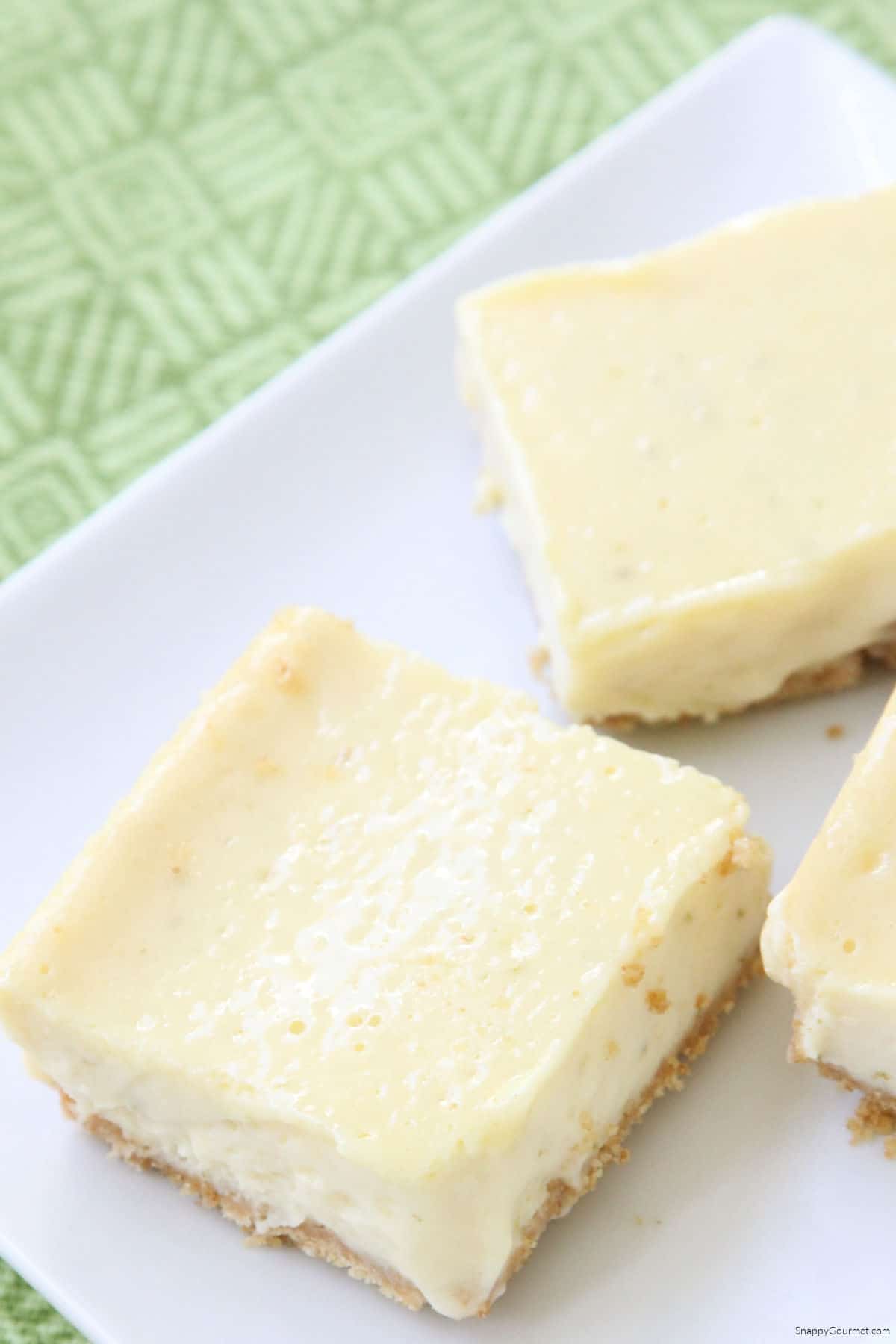 Key Lime Pie Bars on plate