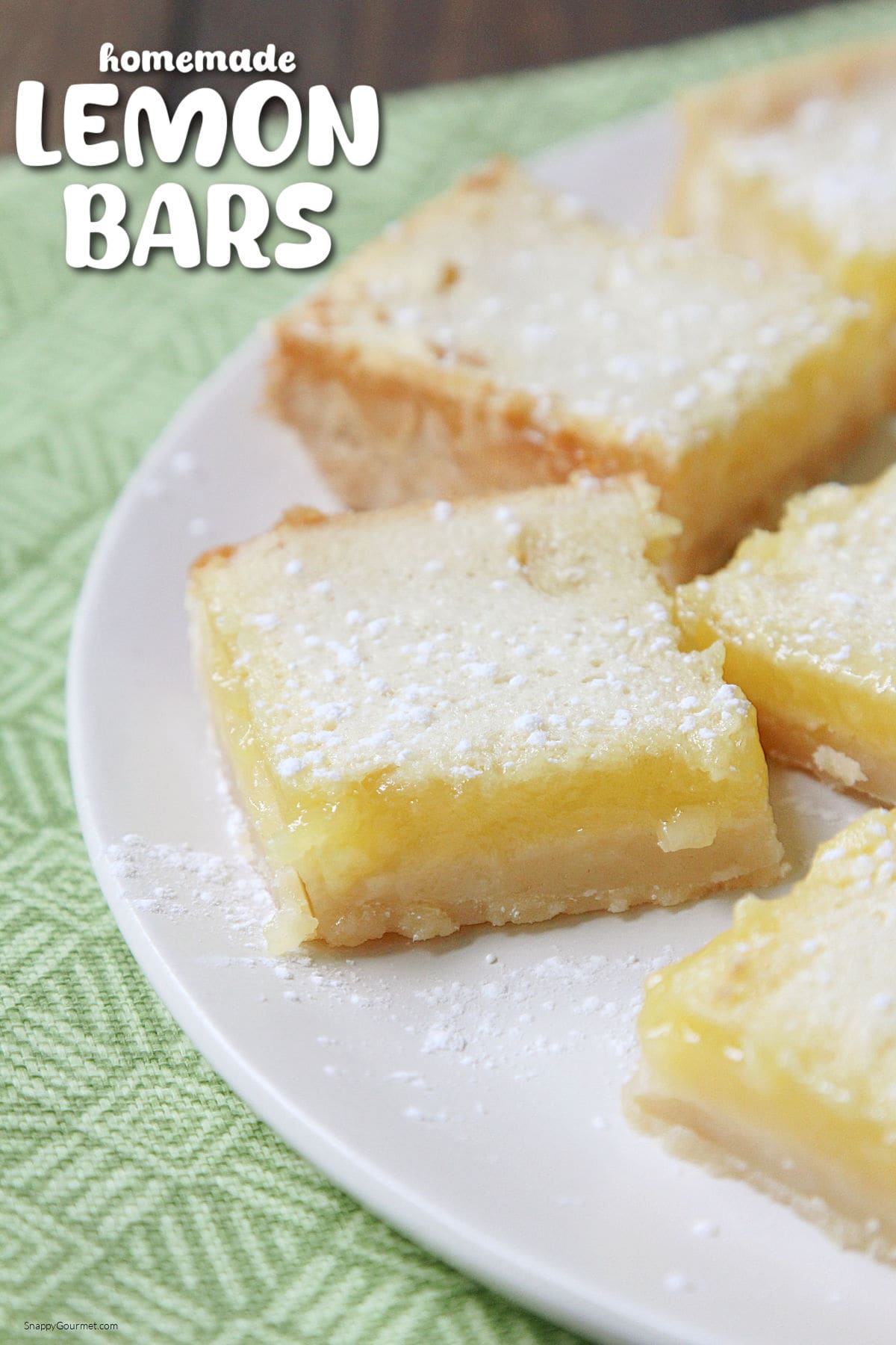 homemade Lemons Bars on plate