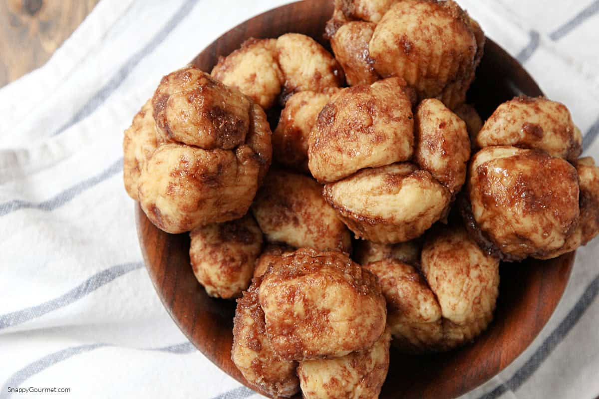 Mini Monkey Bread Muffins in bowl