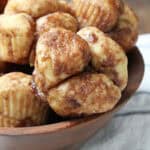 mini monkey bread muffins in bowl