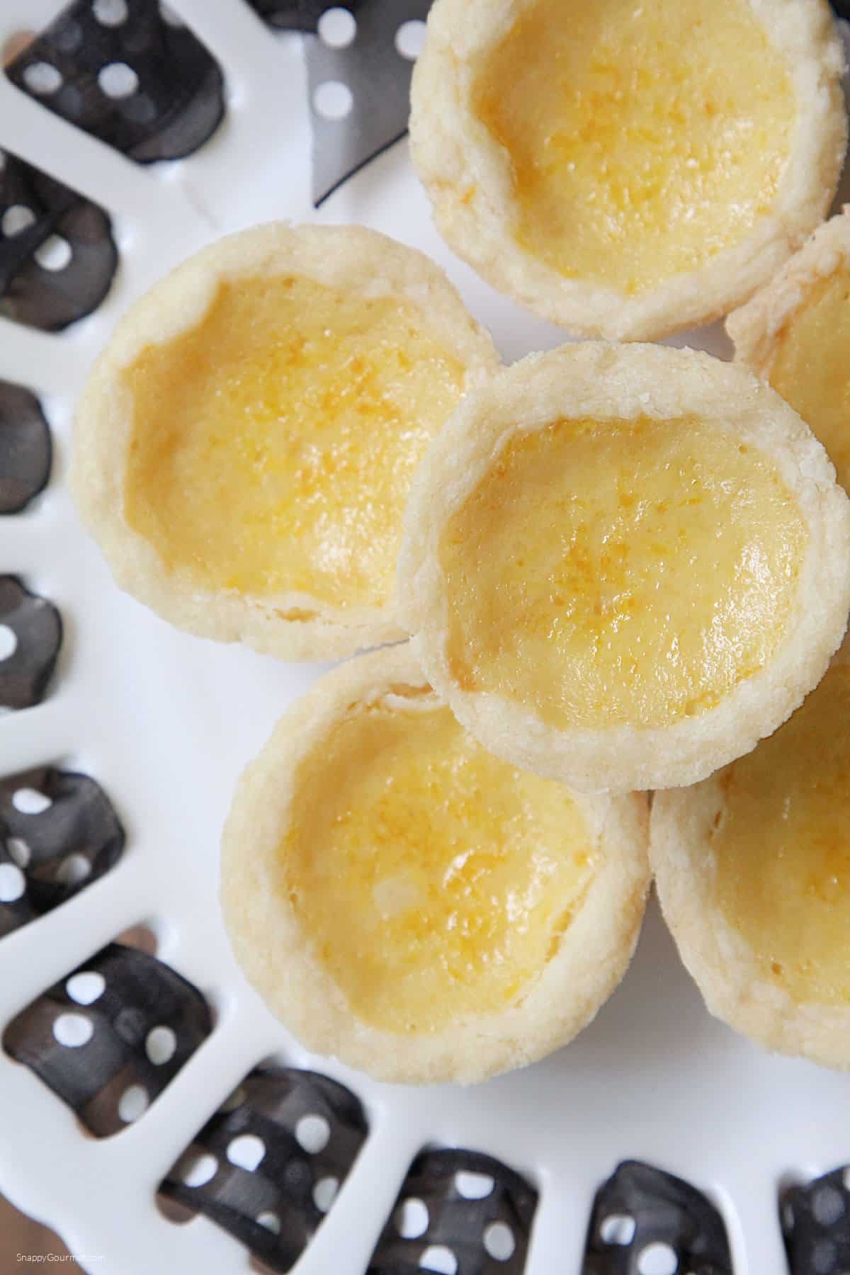 Mini Orange Pies Mini Orange Pies on cake stand
