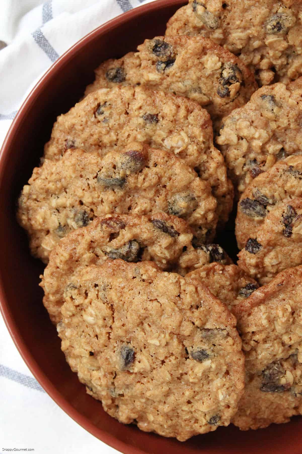 Oatmeal Raisin Cookies Oatmeal Raisin Cookies in bowl