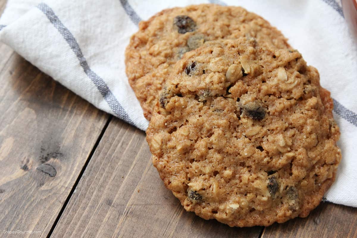 Oatmeal Raisin Cookies Oatmeal Raisin Cookies on towel