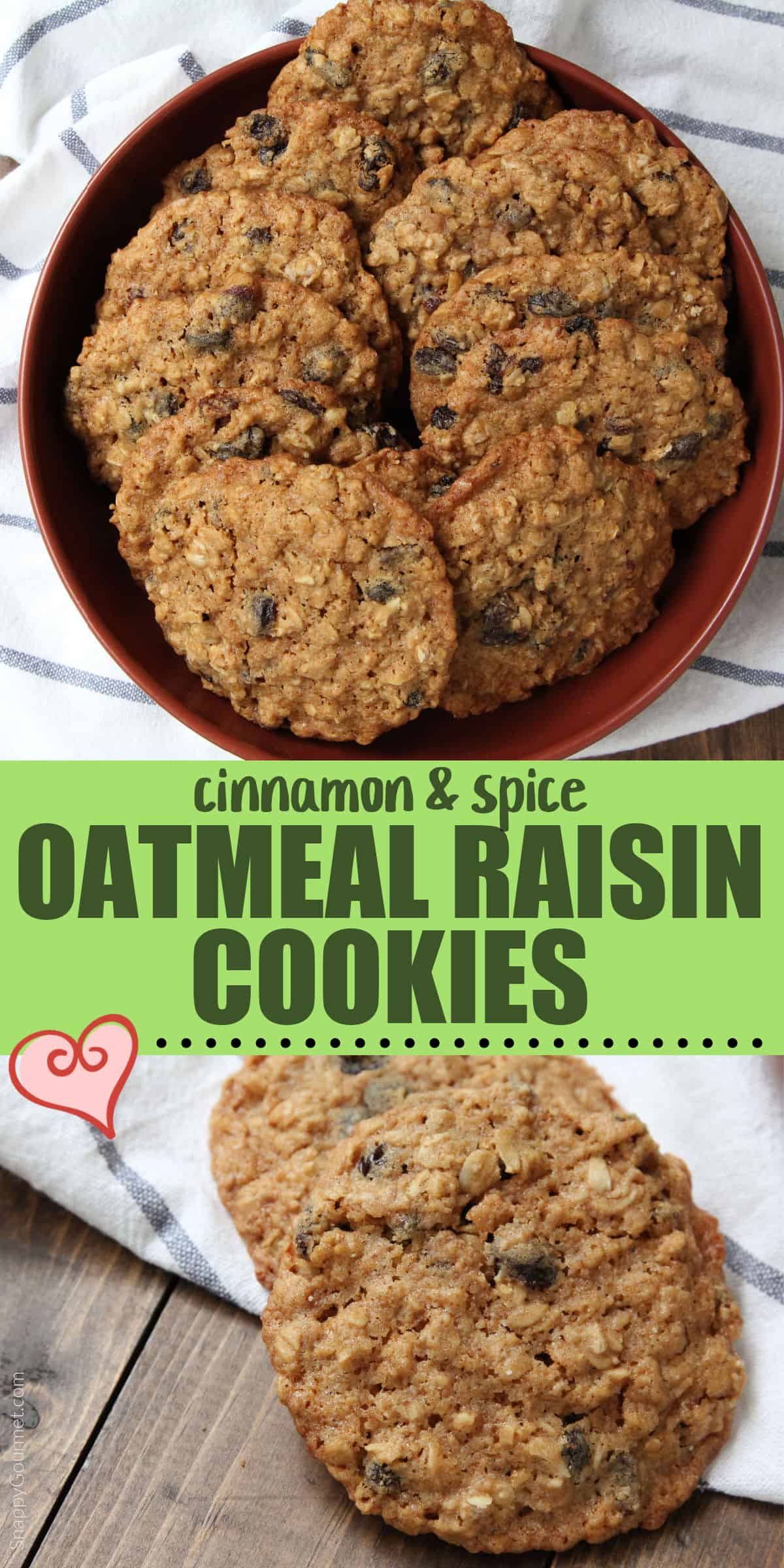 Oatmeal Raisin Cookies collage of Oatmeal Raisin Cookies