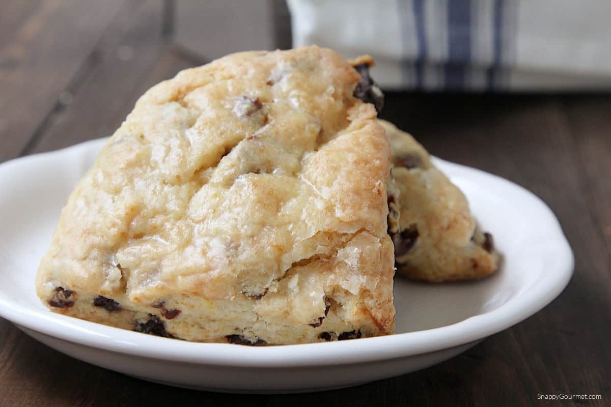 Orange Cherry Scones on plate